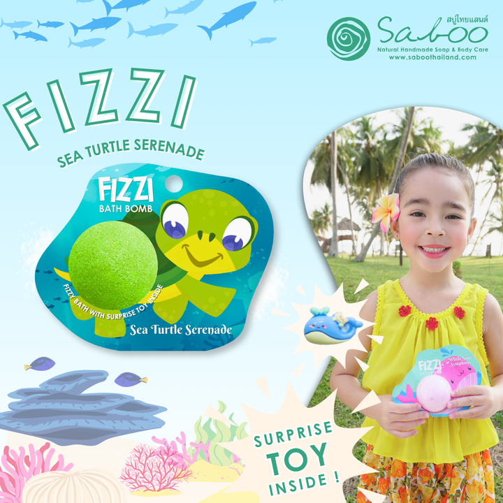 Fizzy Bath Bomb - Sea Animal Package - 100g - Sea Turrle Serenade