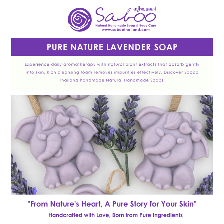 Natural Fancy Soap - Elephant - 100g - Lavender