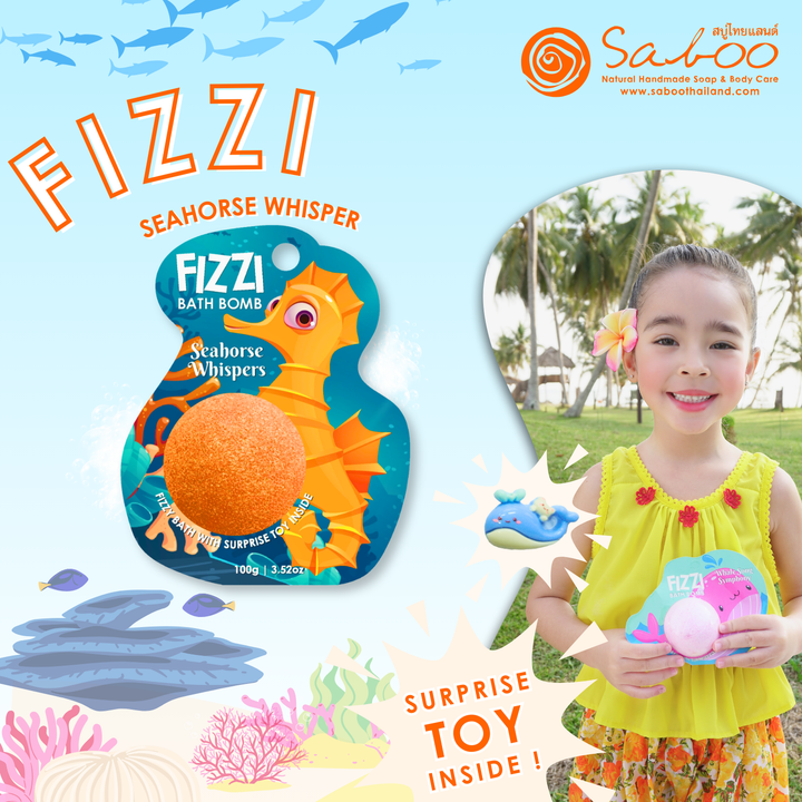 Fizzy Bath Bomb - Sea Animal Package - 100g - Seahorse Whisper
