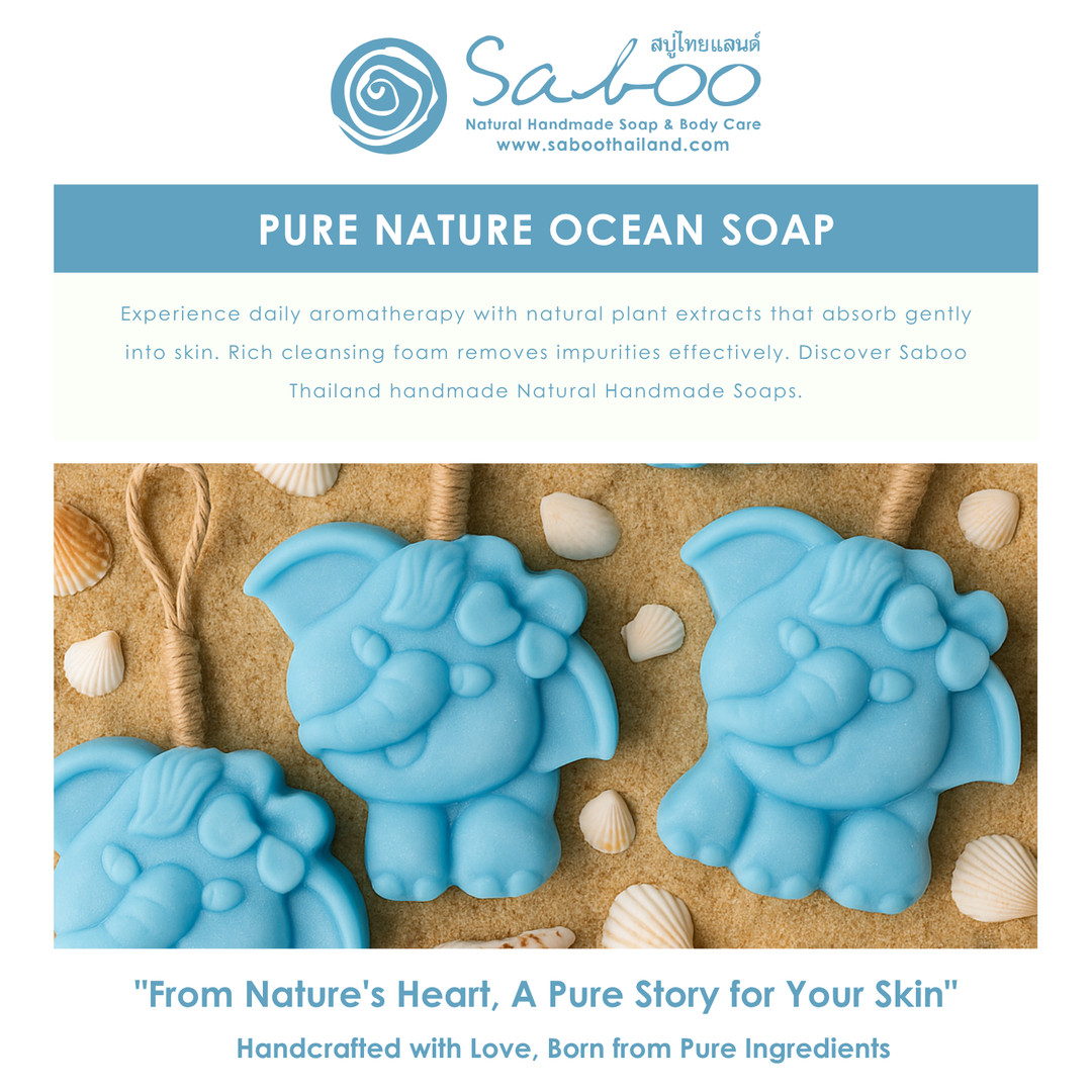 Natural Fancy Soap - Elephant - 100g - Ocean