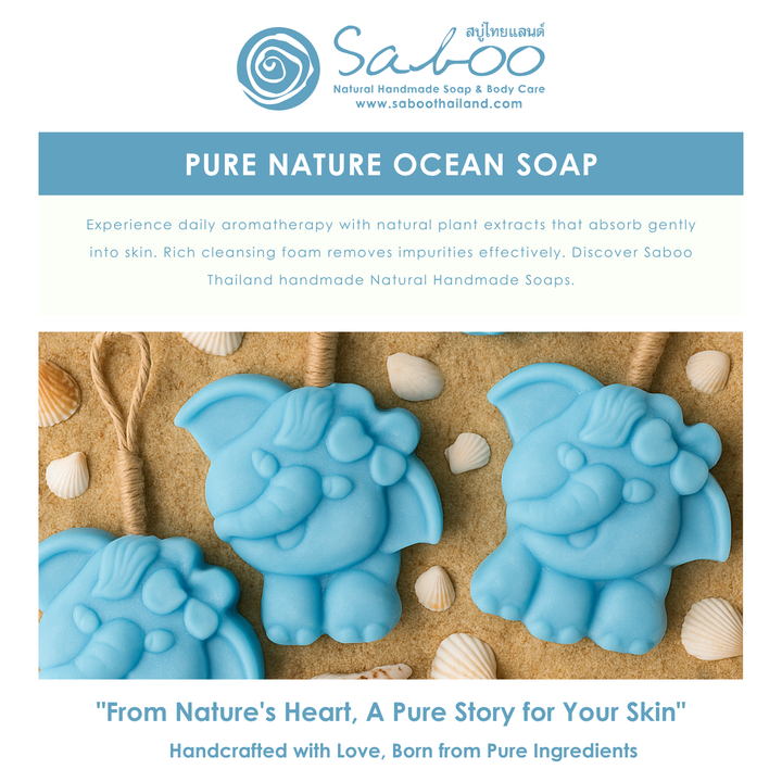 Natural Fancy Soap - Elephant - 100g - Ocean