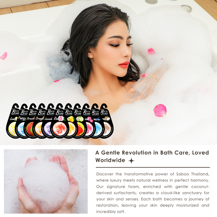 Bubble Bath Bomb - Black Package - 150g - Peppermint