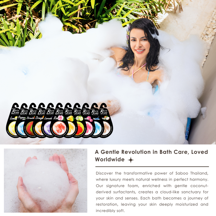 Bubble Bath Bomb - Black Package - 150g - Coconut
