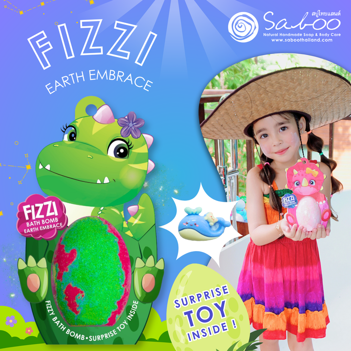 Fizzy Bath Bomb - Dinosaur Package - 180g - Earth Embrace