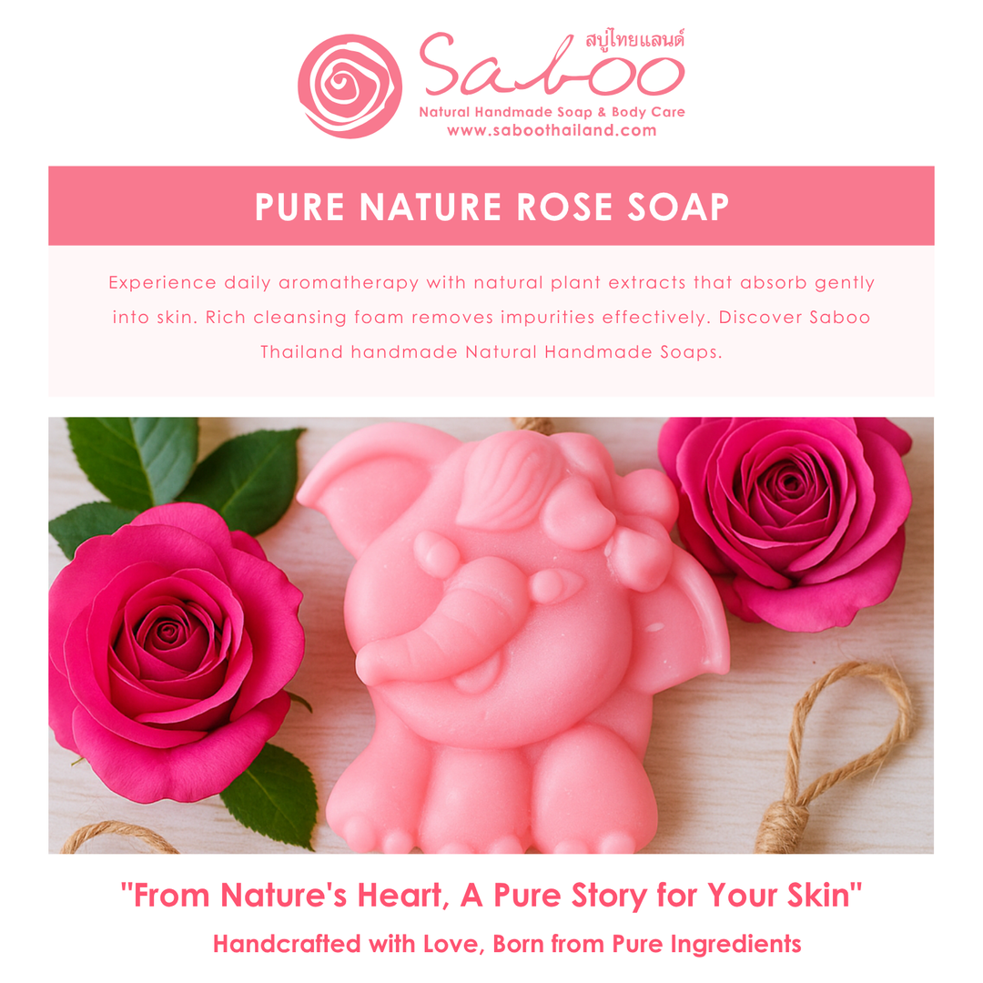 Natural Fancy Soap - Elephant - 100g - Rose