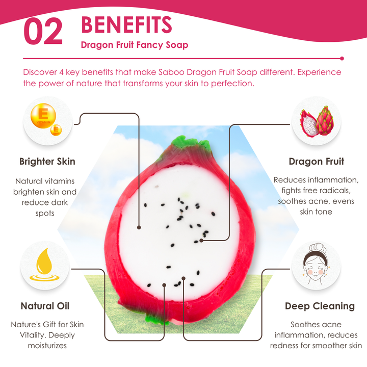 Natural Fancy Soap - 100g - Dragon Fruit