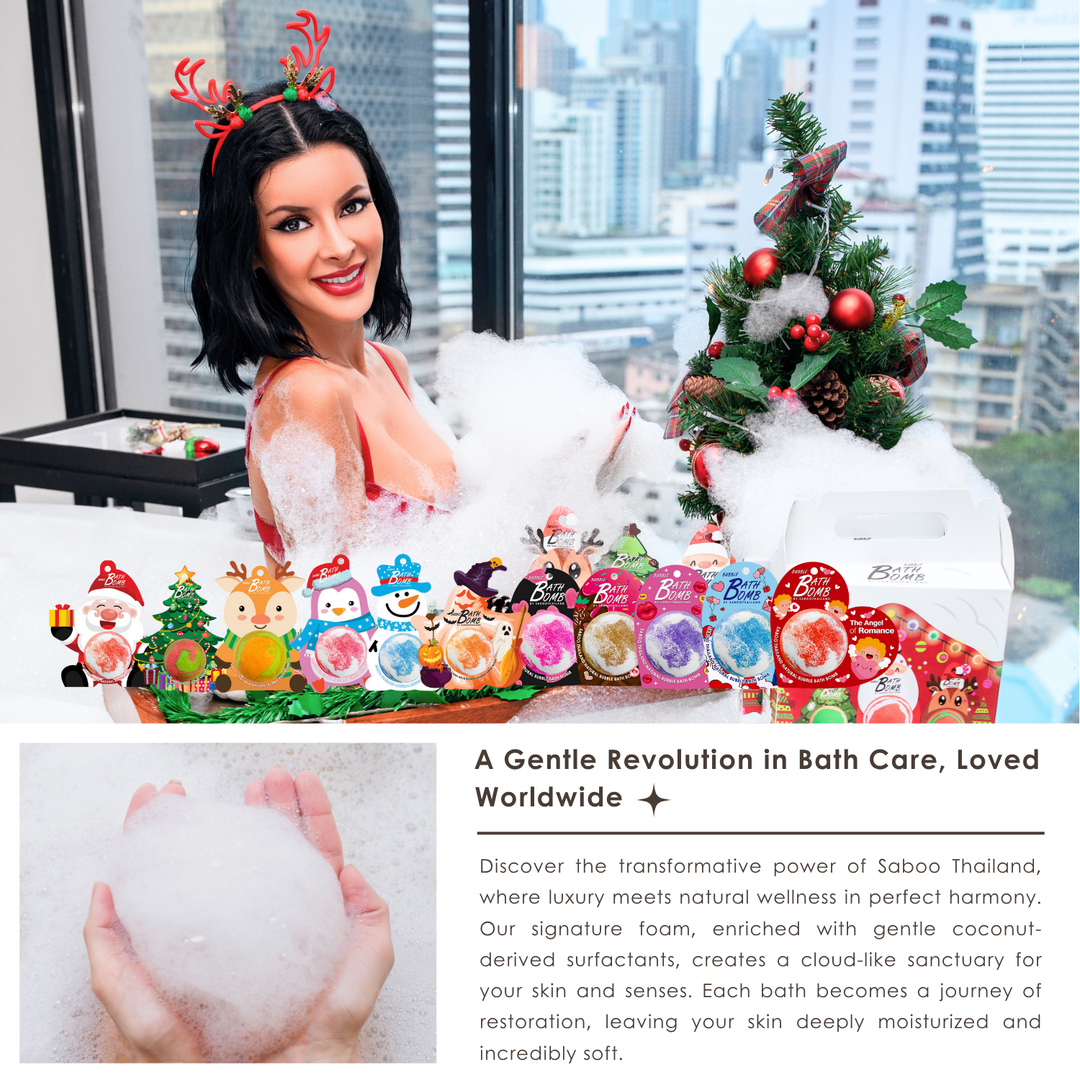 Bubble Bath Bomb - Christmas Rain Deer - 150g - Melon