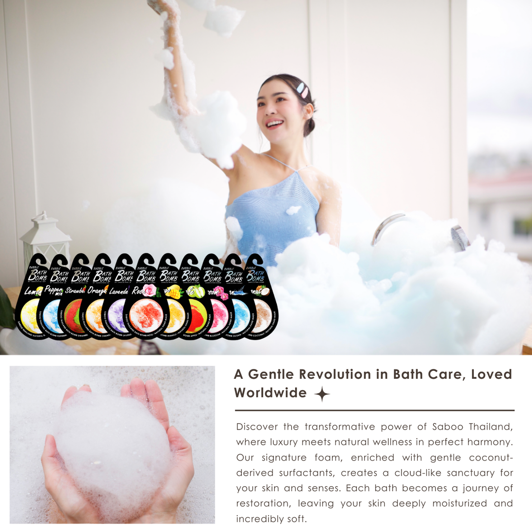 Bubble Bath Bomb - Black Package - 150g - Banana