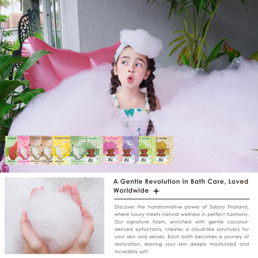 Bubble Bath Bomb - Box Package - 150g - Green Tea