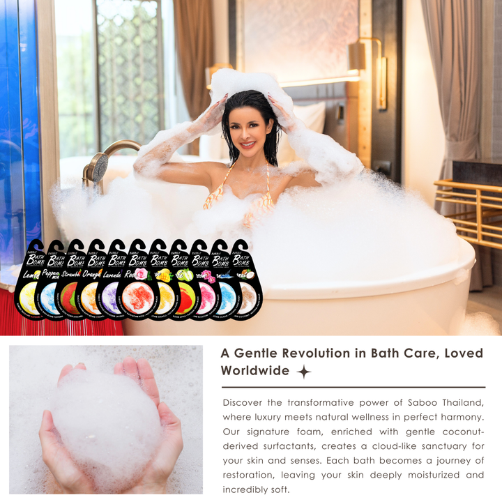 Bubble Bath Bomb - Black Package - 150g - Leelawadee