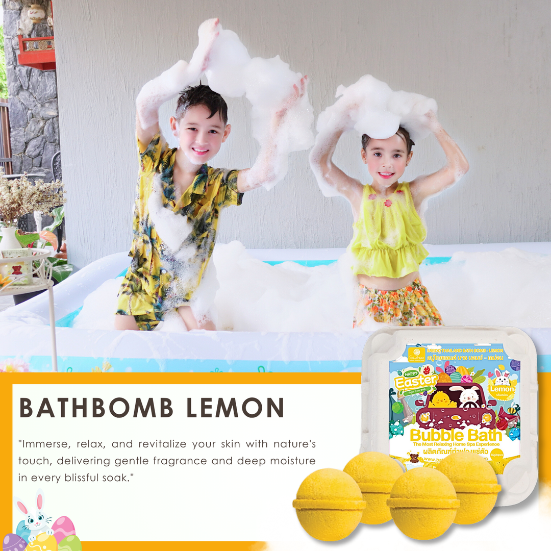 Bubble Bath Bomb - 4PCS Easter Package - 150g - Lemon