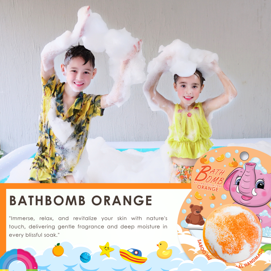 Bubble Bath Bomb - Elephant Package - 150g - Orange