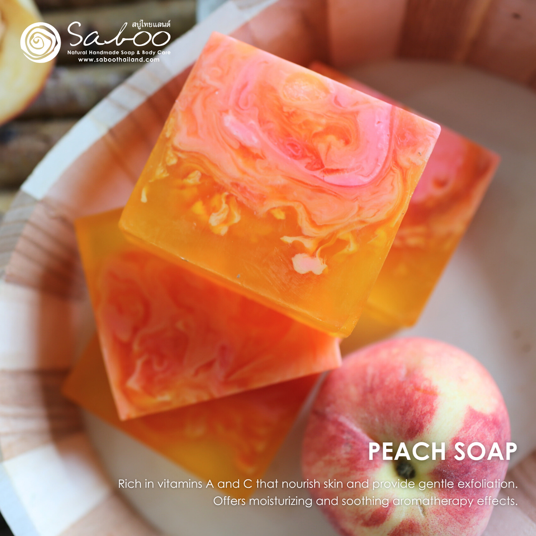 Natural Soap - Square Shape - 100g - Peach