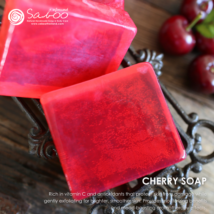Natural Soap - Square Shape - 100g - Cherry