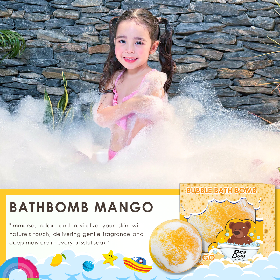 Bubble Bath Bomb - Box Package - 150g - Mango