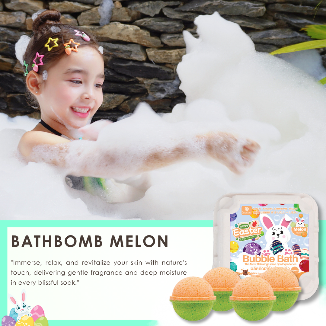 Bubble Bath Bomb - 4PCS Easter Package - 150g - Melon