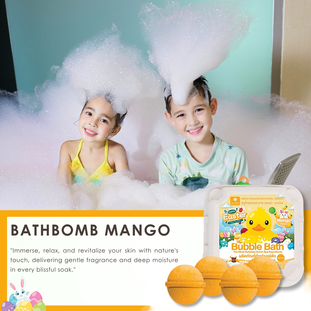 Bubble Bath Bomb - 4PCS Package - 150g - Mango