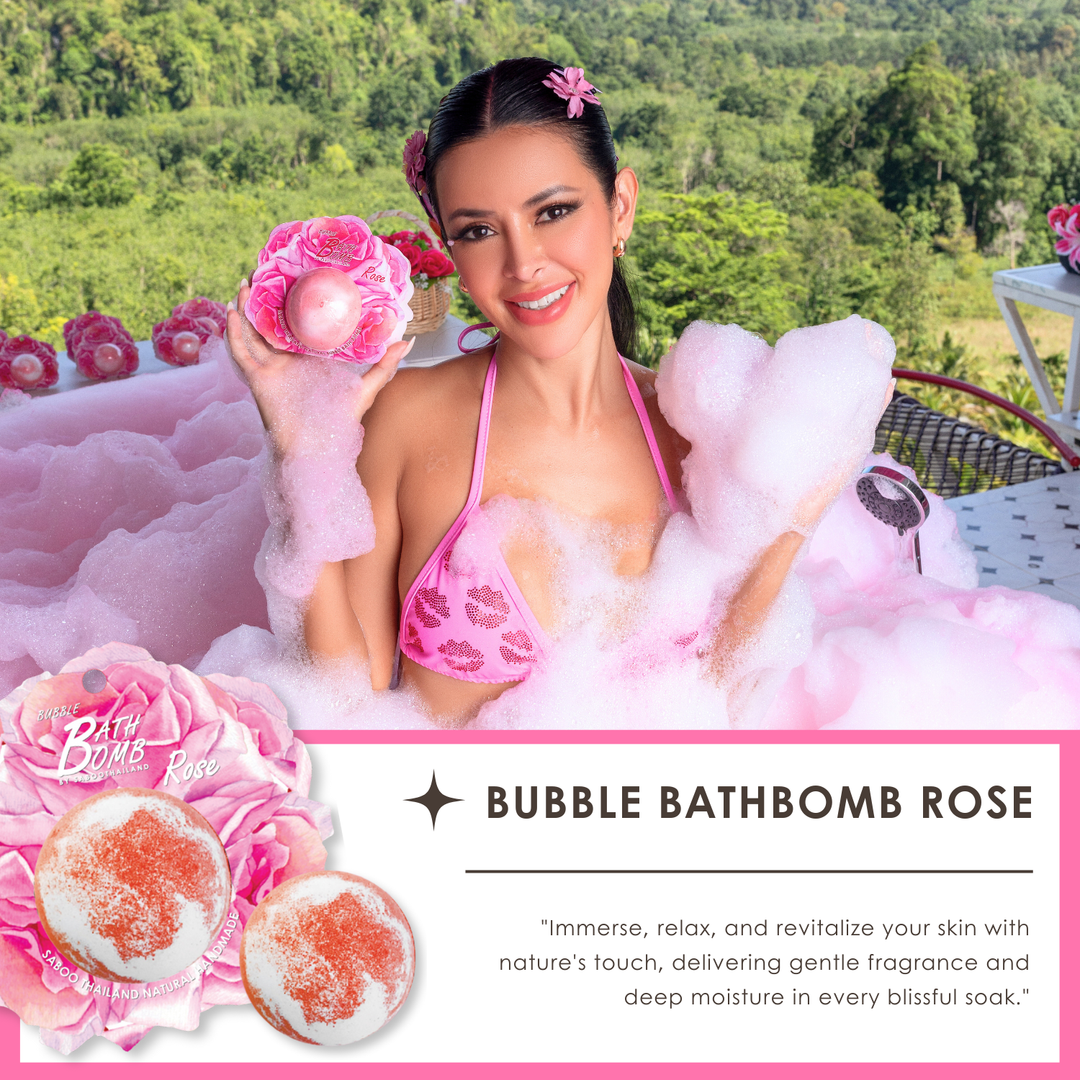 Bubble Bath Bomb - Flower Package - 150g - Rose