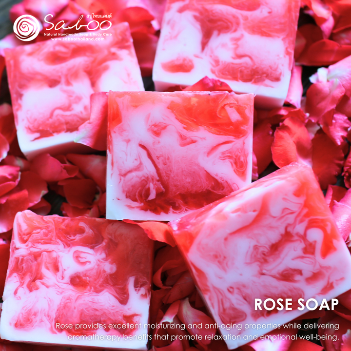 Natural Soap - Square Shape - 100g - Rose