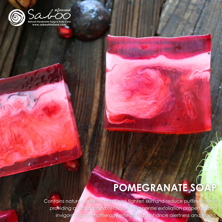 Natural Soap - Square Shape - 100g - Pomegranate