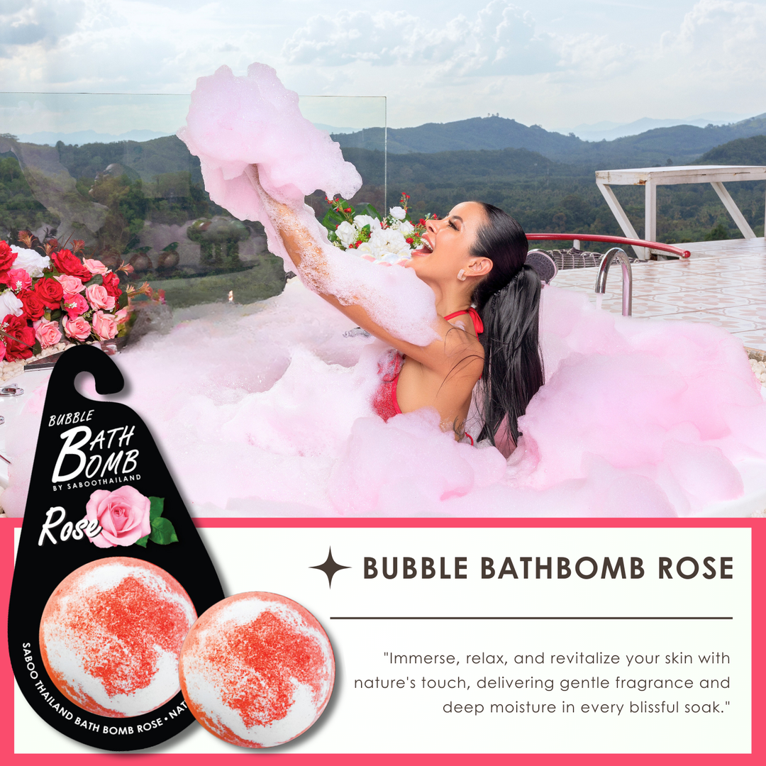 Bubble Bath Bomb - Black Package - 150g - Rose