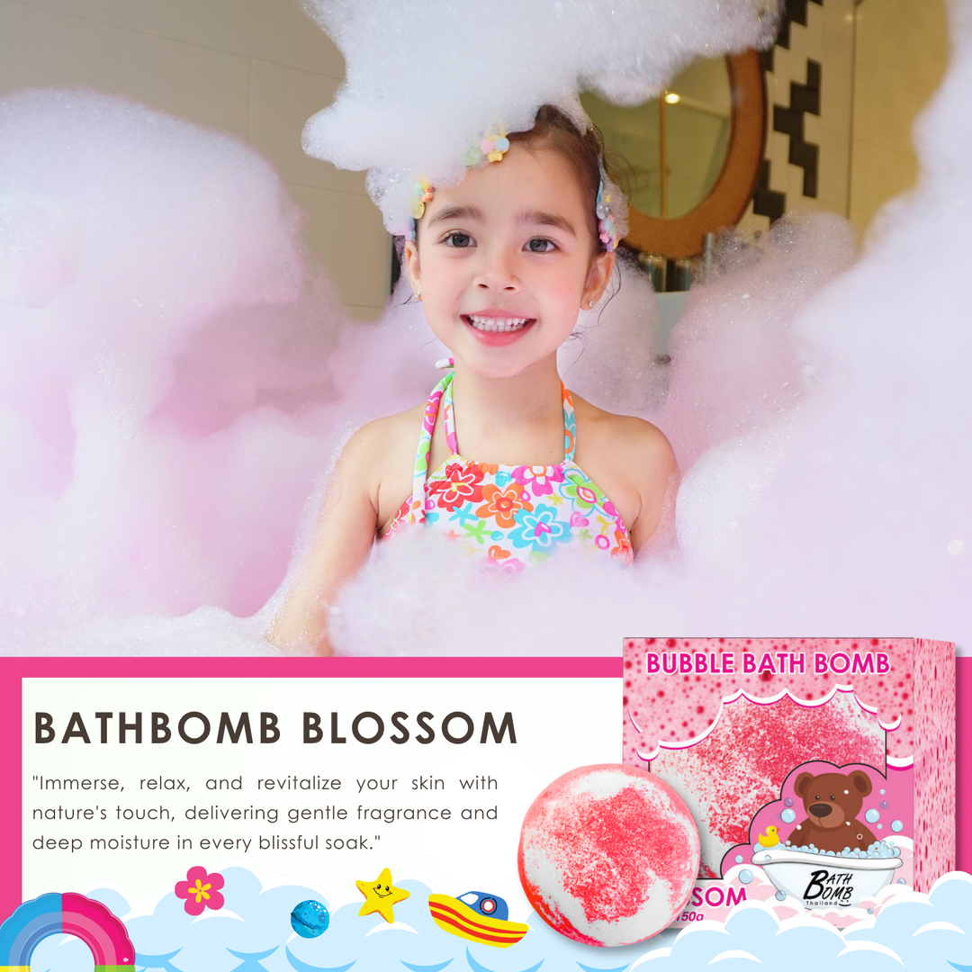 Bubble Bath Bomb - Box Package - 150g - Blossom