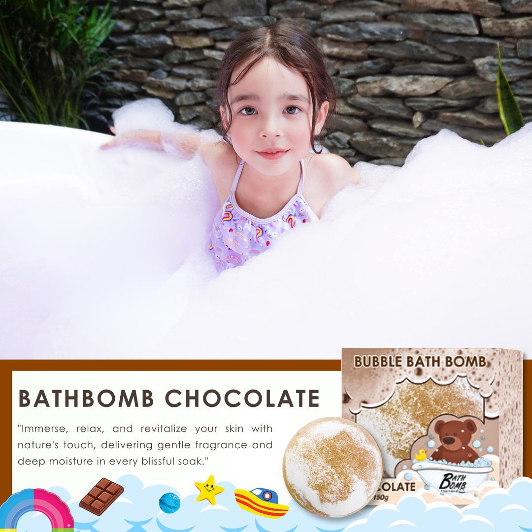 Bubble Bath Bomb - Box Package - 150g - Chocolate