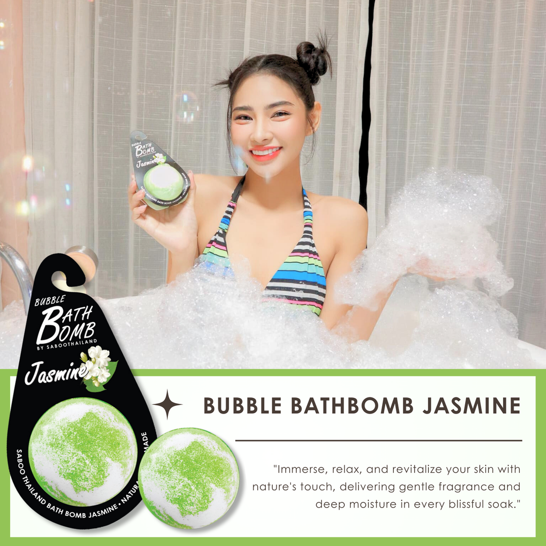 Bubble Bath Bomb - Black Package - 150g - Jasmine