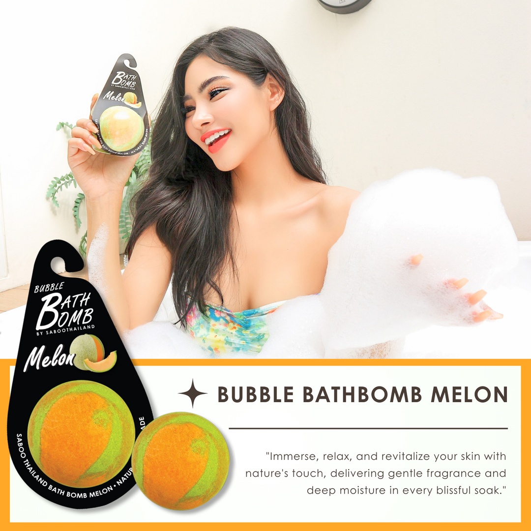 Bubble Bath Bomb - Black Package - 150g - Melon