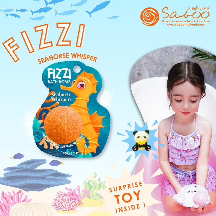Fizzy Bath Bomb - Sea Animal Package - 100g - Seahorse Whisper