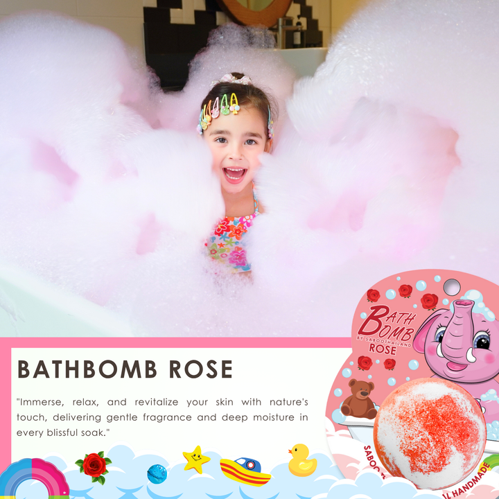 Bubble Bath Bomb - Elephant Package - 150g - Rose