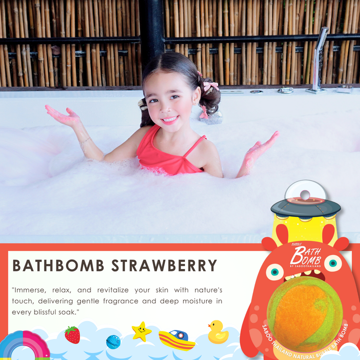 Bubble Bath Bomb - Monster Package - 150g - Strawberry