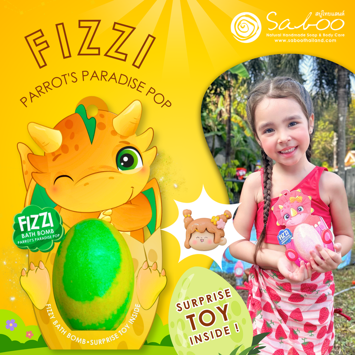 Fizzy Bath Bomb - Dinosaur Package - 180g - Parrot's Paradise Pop