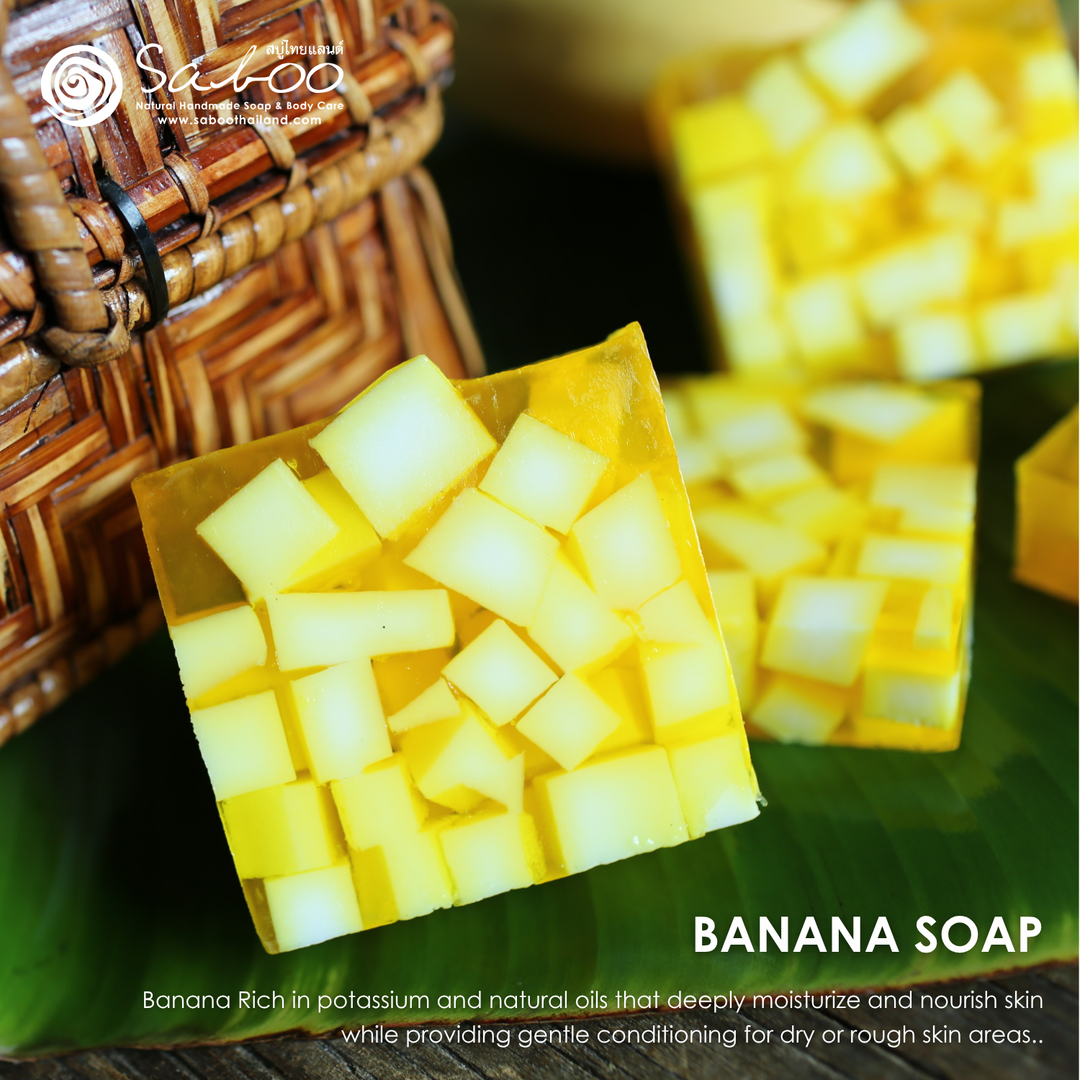 Natural Soap - Square Shape - 100g - Banana
