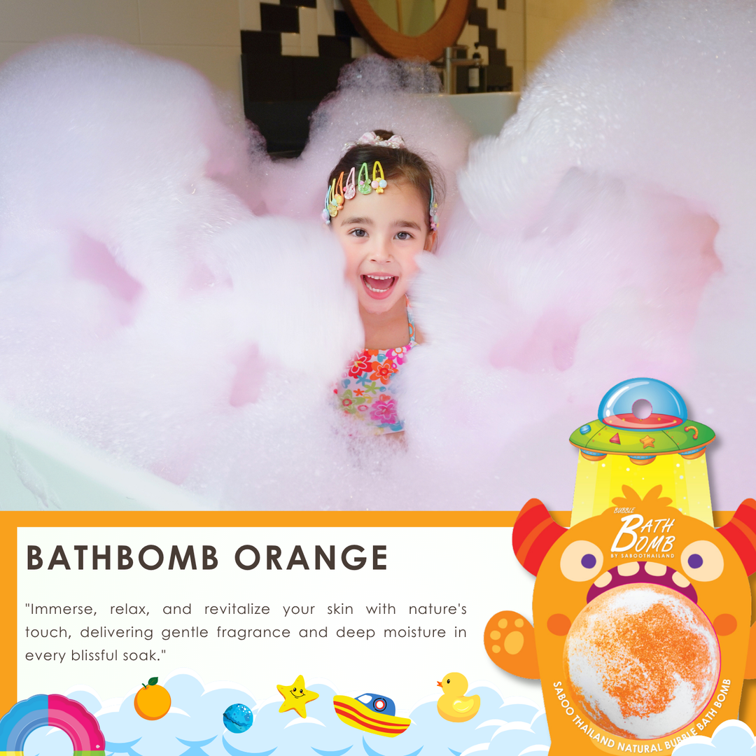 Bubble Bath Bomb - Monster - 150g - Orange