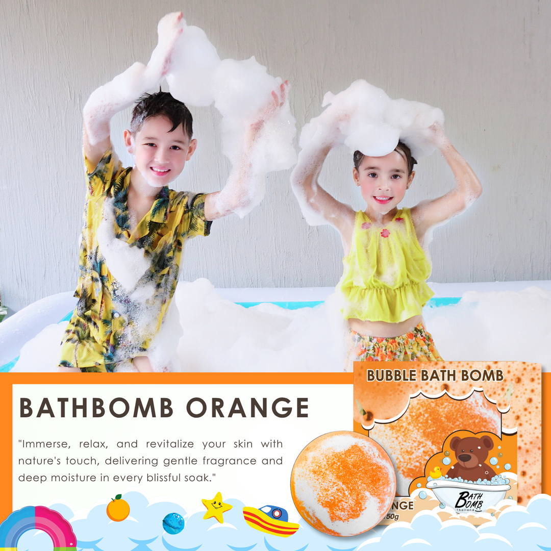 Bubble Bath Bomb - Box Package - 150g - Orange