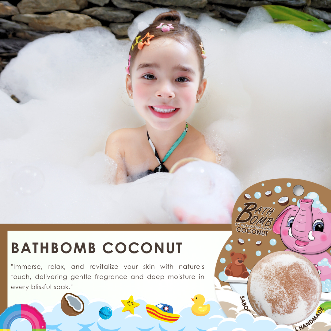 Bubble Bath Bomb - Elephant Package - 150g - Coconut