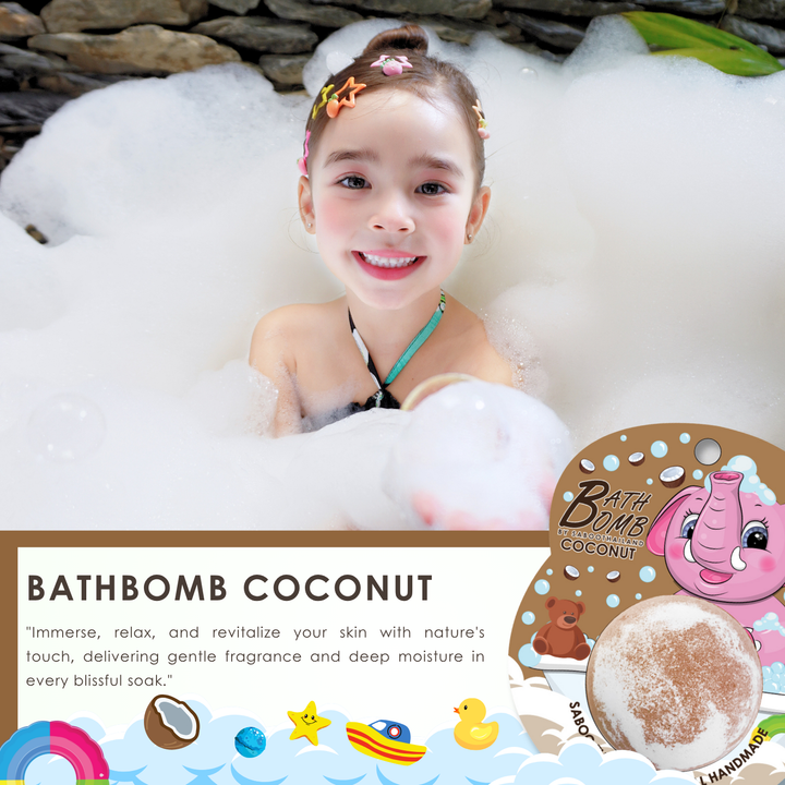 Bubble Bath Bomb - Elephant Package - 150g - Coconut
