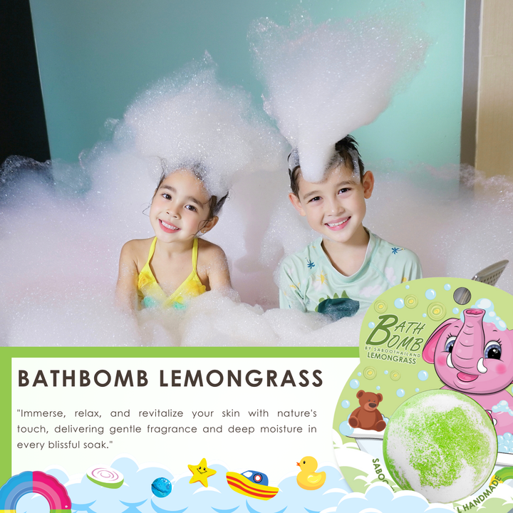Bubble Bath Bomb - Elephant Package - 150g - Lemongrass