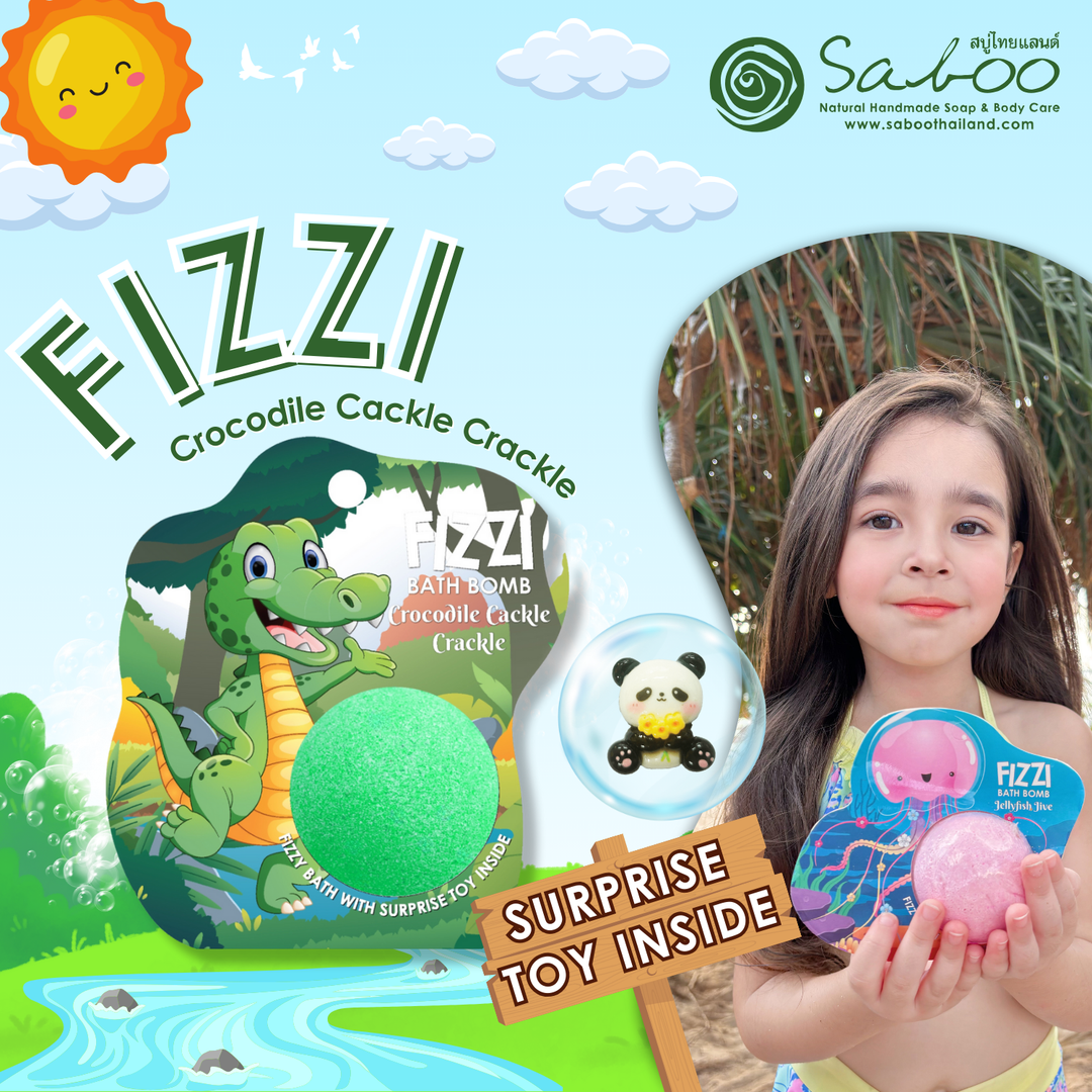 Fizzy Bath Bomb - Jungle Package - 100g - Crocodile Cackle Crackle