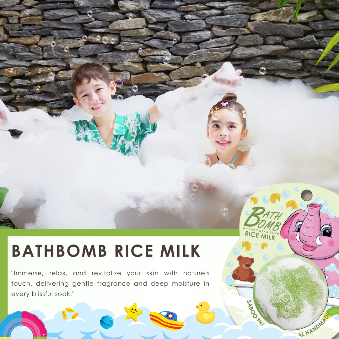 Bubble Bath Bomb - Elephant Package - 150g - Rice Milk