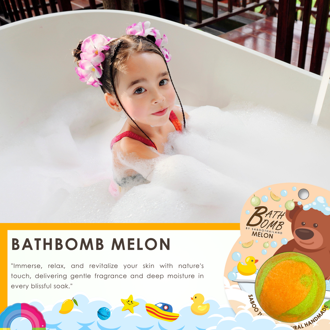 Bubble Bath Bomb - Bear Package - 150g - Melon