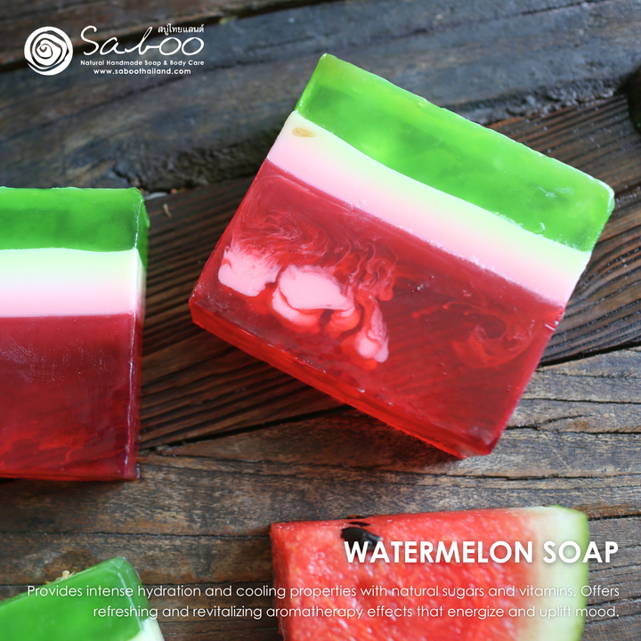 Natural Soap - Square Shape - 100g - Watermelon