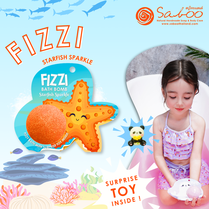Fizzy Bath Bomb - Sea Animal Package - 100g - Starfish Sizzle