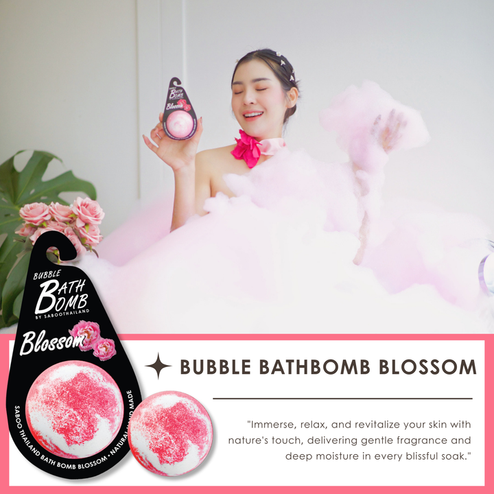 Bubble Bath Bomb - Black Package - 150g - Blossom