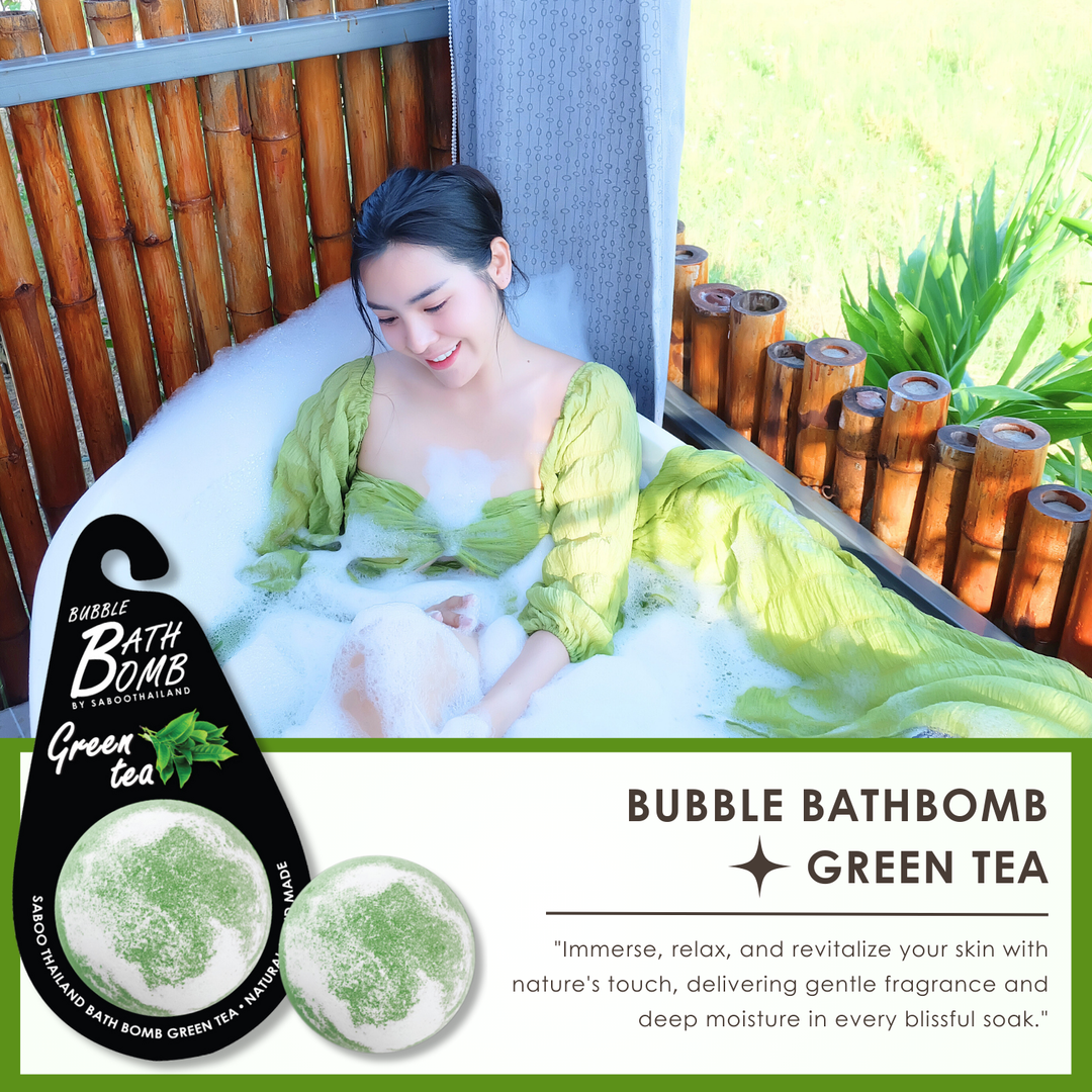 Bubble Bath Bomb - Black Package - 150g - Green Tea