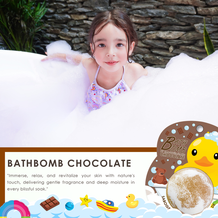 Bubble Bath Bomb - Duck Package - 150g - Chocolate