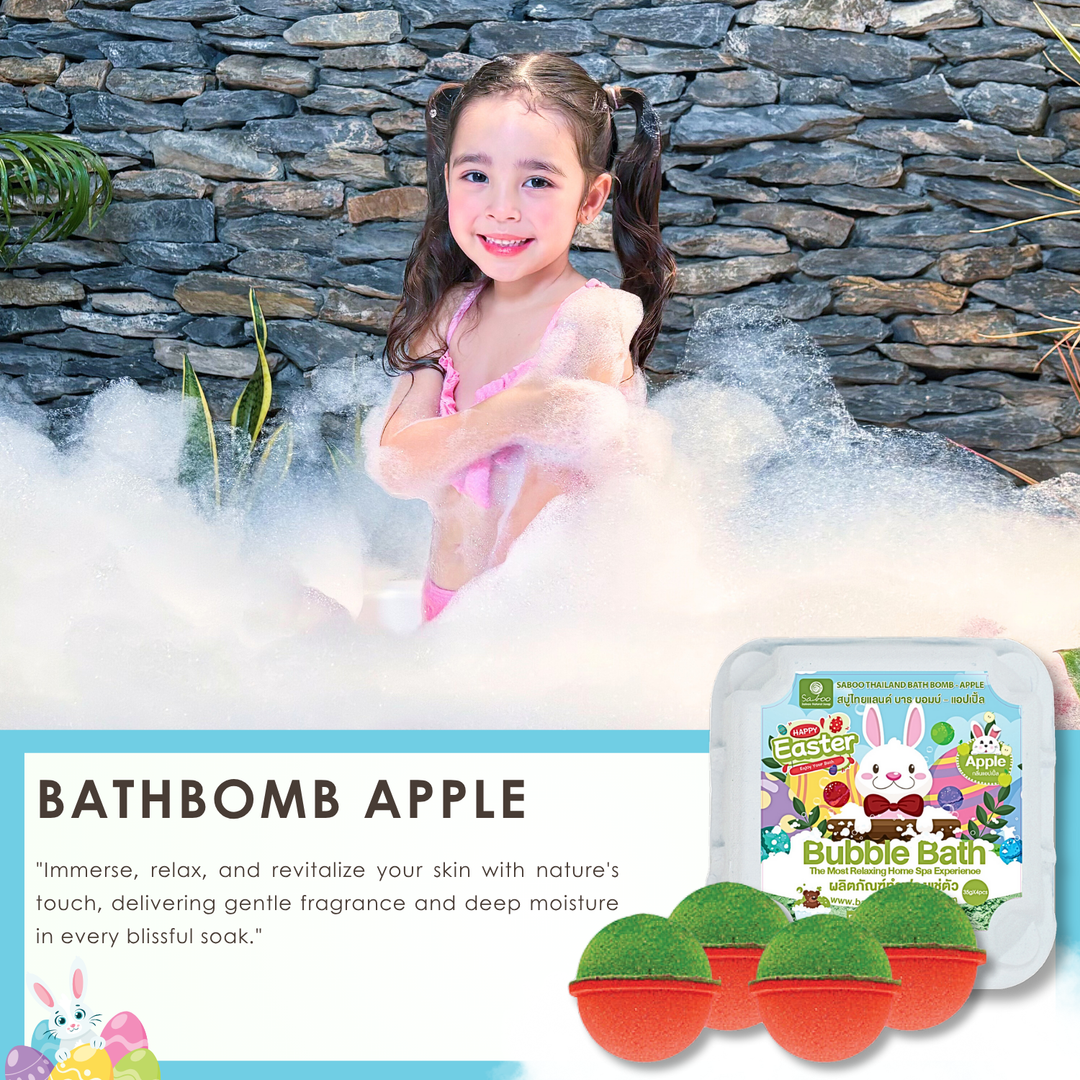 Bubble Bath Bomb - 4PCS Easter Package - 150g - Apple