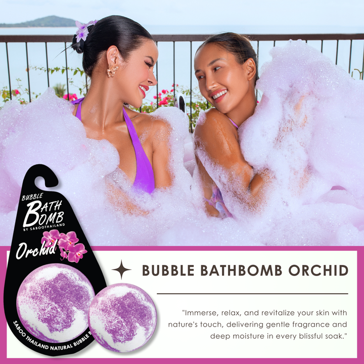 Bubble Bath Bomb - Black Package - 150g - Orchid