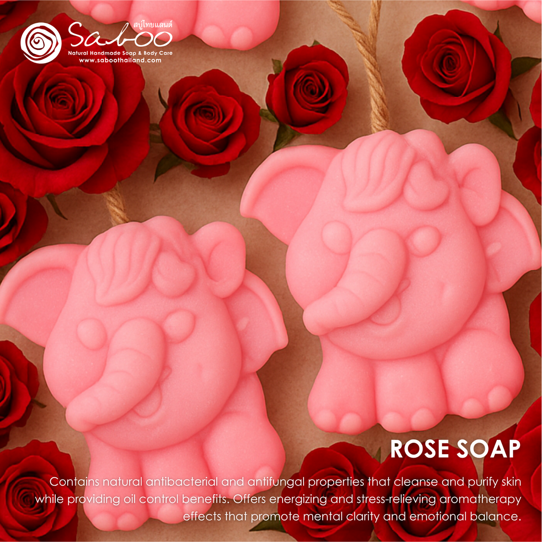 Natural Fancy Soap - Elephant - 100g - Rose